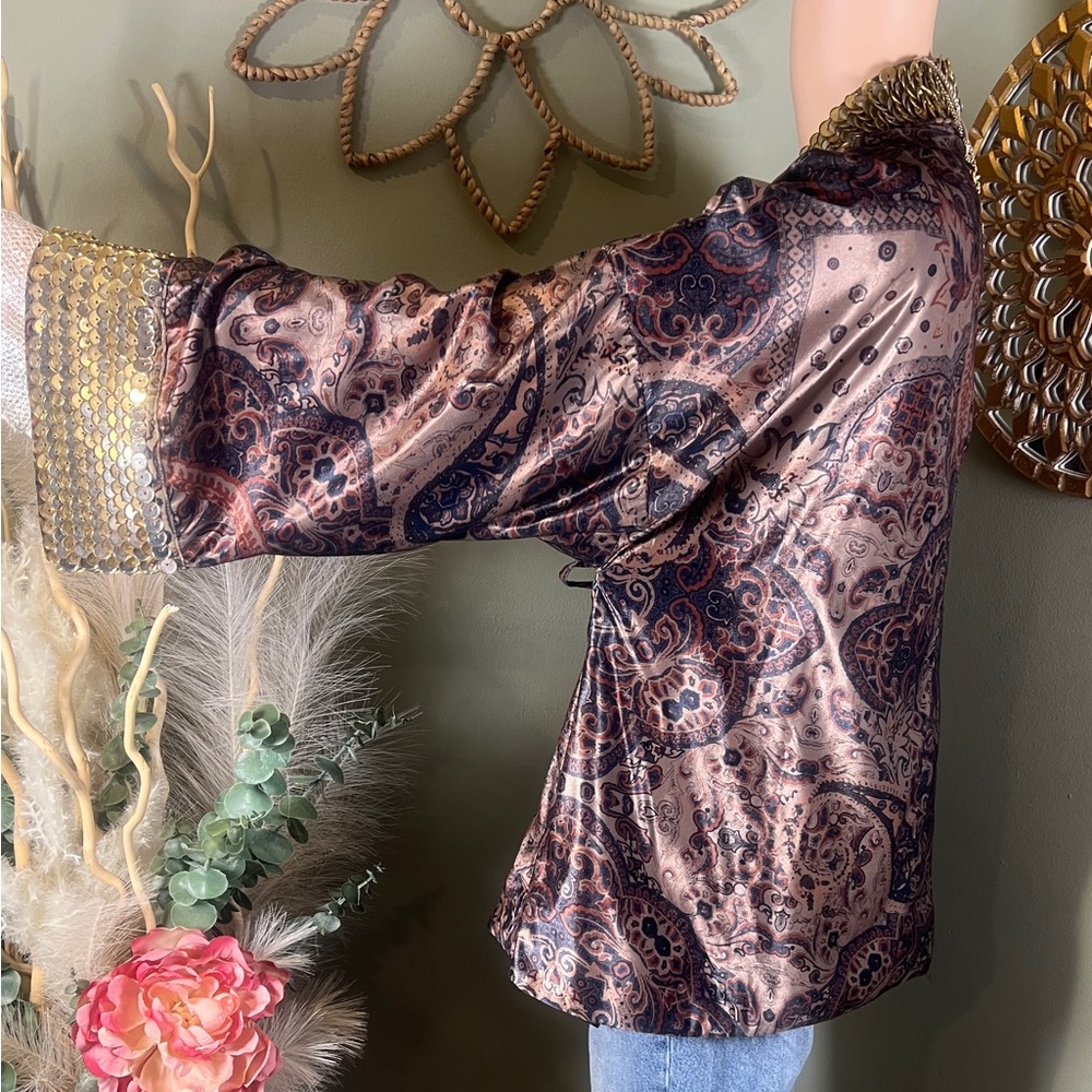 NWT Free People Layla Embellished Kimono Jacket SMALL - Picture 8 of 16